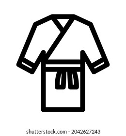 bathrobe icon or logo isolated sign symbol vector illustration - high quality black style vector icons
