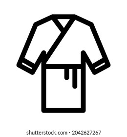 bathrobe icon or logo isolated sign symbol vector illustration - high quality black style vector icons
