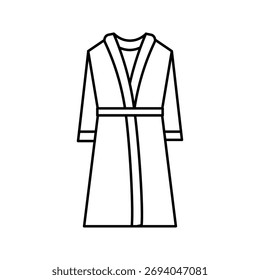 bathrobe icon on white background