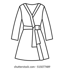 Bathrobe icon. Outline illustration of bathrobe vector icon for web design