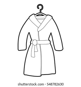 Bathrobe icon. Outline illustration of bathrobe vector icon for web