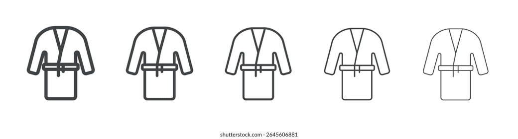Bathrobe icon outline ilustration vector symbol