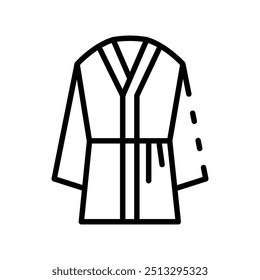 bathrobe icon. Outline style design isolated on white background