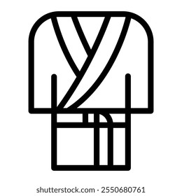 Bathrobe icon in Outline Style. Line Art 