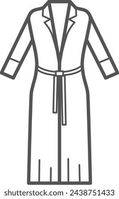 Bathrobe icon. Soft cozy spa linen clothes