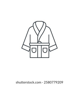 Bathrobe icon symbol vector illustration isolated on white background