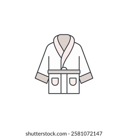 Bathrobe icon symbol vector illustration isolated on white background