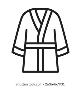 bathrobe icon Thin line illustration