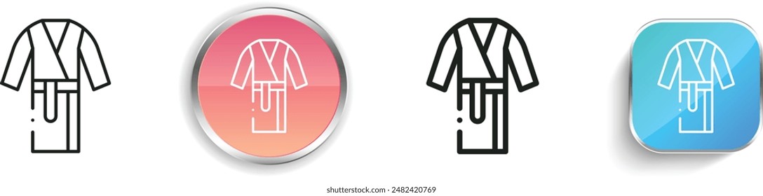 bathrobe icon. Thin Linear, Regular and Button Style Design Isolated On White Background