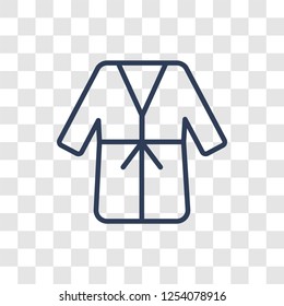 Bathrobe icon. Trendy linear Bathrobe logo concept on transparent background from Hotel and Restaurant collection