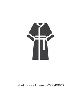 Bathrobe icon vector, filled flat sign, solid pictogram isolated on white. Symbol, logo illustration.
