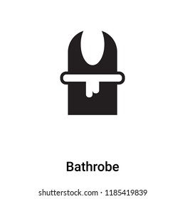 Bathrobe icon vector isolated on white background, logo concept of Bathrobe sign on transparent background, filled black symbol