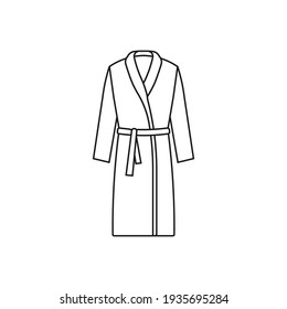 Bathrobe Icon. Vector. Line Style.