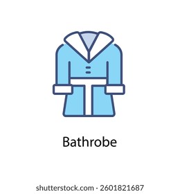 Bathrobe icons vector set stock illustration.