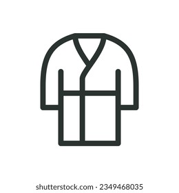 Bathrobe isolated icon, bath robe vector icon with editable stroke