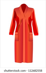  bathrobe isolated on white background