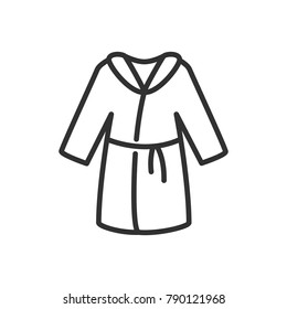 Bathrobe. linear icon. Line with Editable stroke