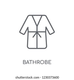 Bathrobe linear icon. Modern outline Bathrobe logo concept on white background from Hotel and Restaurant collection. Suitable for use on web apps, mobile apps and print media.