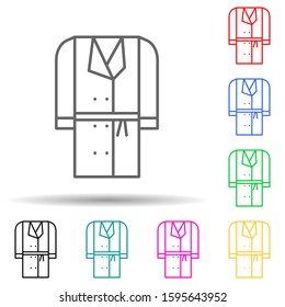 bathrobe multi color style icon. Simple thin line, outline vector of clothes icons for ui and ux, website or mobile application