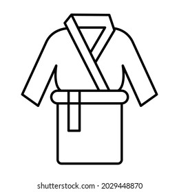 Bathrobe Outline bold Vector Icon which can be easily modified or Edited  