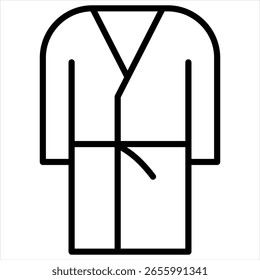 Ilustração do vetor do ícone de contorno do Roupão de banho