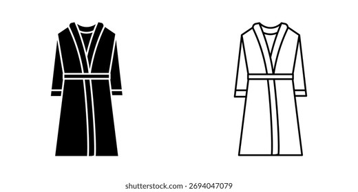 bathrobe set icon on white background
