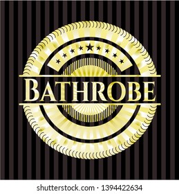 Bathrobe shiny badge. Vector Illustration. Detailed.