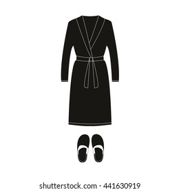 bathrobe and slippers icon