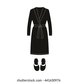 bathrobe and slippers icon