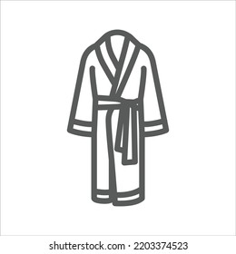 Bathrobe spa massage simple line icon