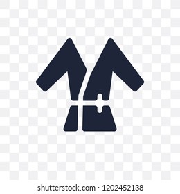 Bathrobe transparent icon. Bathrobe symbol design from Hotel collection. Simple element vector illustration on transparent background.