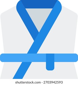 Projeto do vetor do roupão em estilo moderno, roupa de spa do hotel e conceito de conforto do hóspede, ilustração de amenidades de quarto de luxo. Ícone Simples