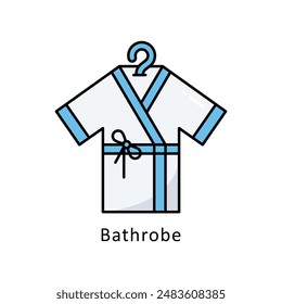 Bathrobe vector  Filled outline Design illustration. Symbol on White background EPS 10 File