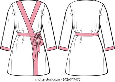 Bathrobe Vector Graphic Illustration Design