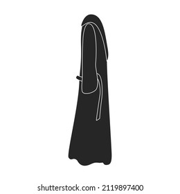Bathrobe vector icon.Black vector icon isolated on white background bathrobe.