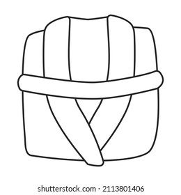 Bathrobe vector icon.Outline vector icon isolated on white background bathrobe.