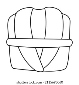 Icono de vector de anclaje.Icono de vector de contorno aislado en el albornoz de fondo blanco.