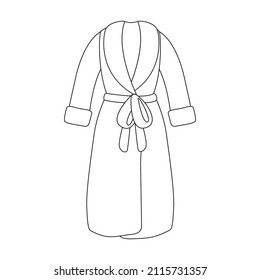 Bathrobe vector icon.Outline vector icon isolated on white background bathrobe.