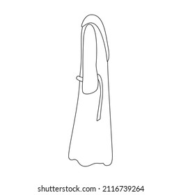 Bathrobe vector icon.Outline vector icon isolated on white background bathrobe.