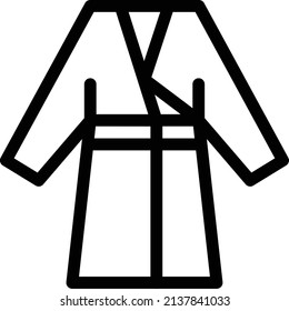 ilustración vectorial de albornoz aislada en un fondo transparente. iconos vectoriales de glifo para el concepto o gráficos web.