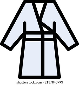 bathrobe vector illustration isolated on a transparent background. glyph vector icons for concept or web graphics.