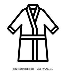 Bathrobe Vector Line Icon Design For Personal And Commercial Use