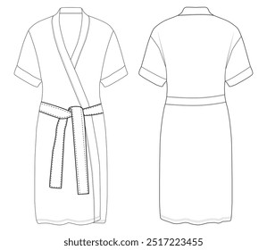 Albornoz Vector lineart Ilustración de esquema esquema de diseño de boceto plano