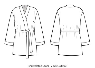 bathrobe for women, font and back