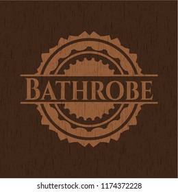 Bathrobe wood icon or emblem