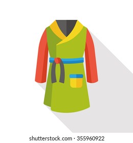 Bathrobes wear flat icon