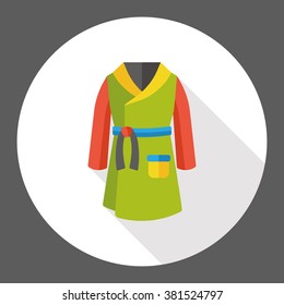 Bathrobes wear flat icon