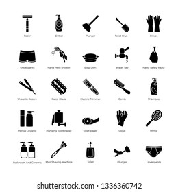 Bathroom Accessories Icons Pack