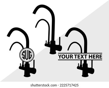 Bathroom Accessories Monogram Printable Vector Illustration svg