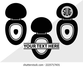 Bathroom Accessories Monogram Printable Vector Illustration